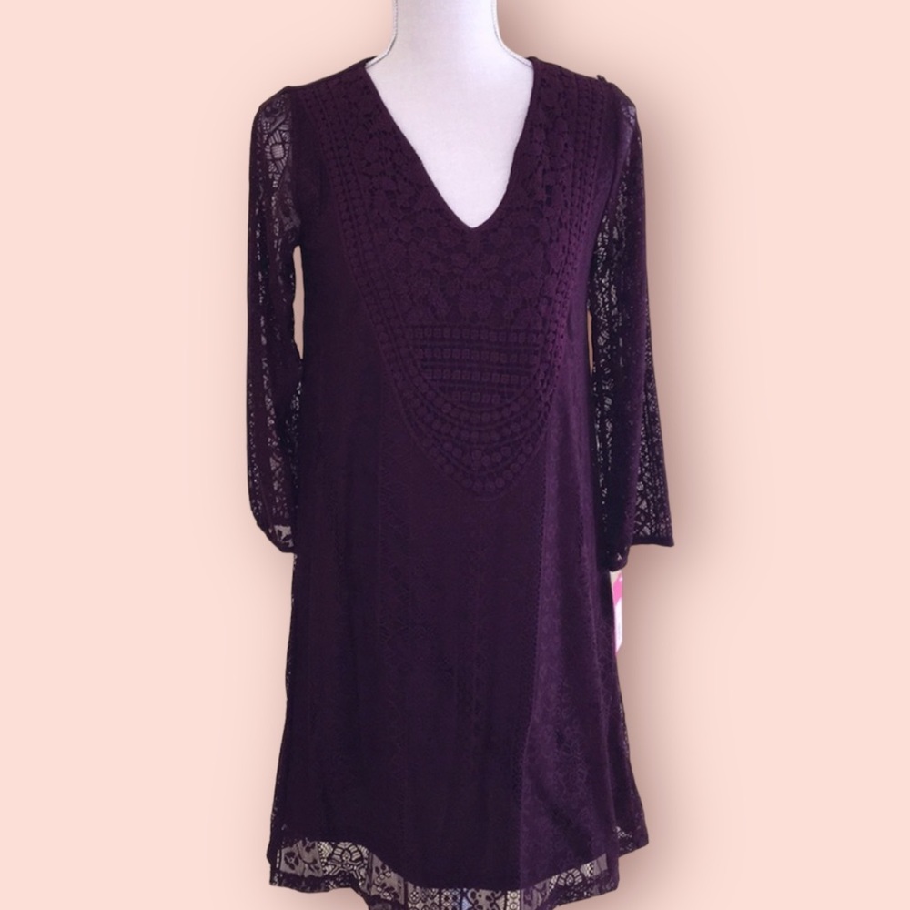 Xhilaration Purple Lace Dress NWT